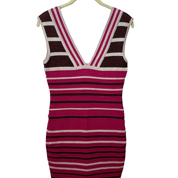 WOW Couture Bodycon Pink & Silver Medium Mini Dress BNWT - Picture 7 of 7